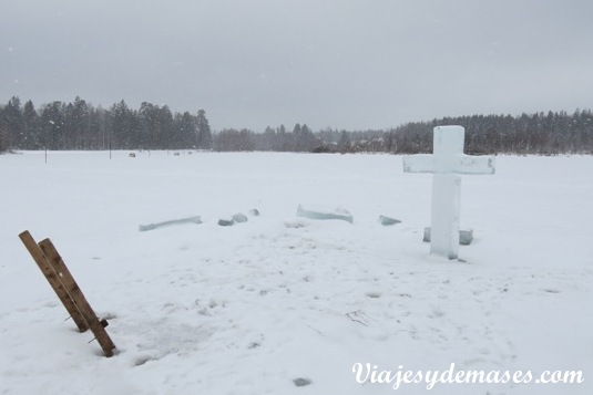 Lago congelado Ognikovo Rusia Lago congelado Ognikovo Rusia