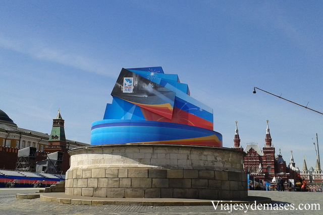 Fuente decorada para la ocasión.