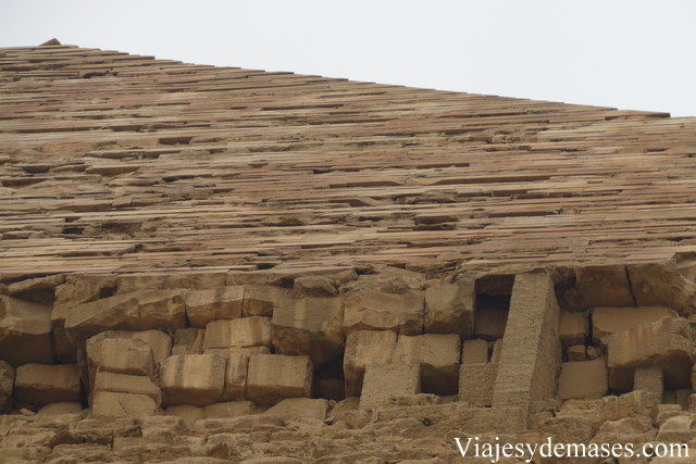 Detalle de la pirámide de Kefrén.