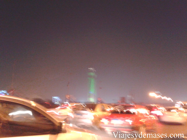 Foto tomada a la velocidad del auto.