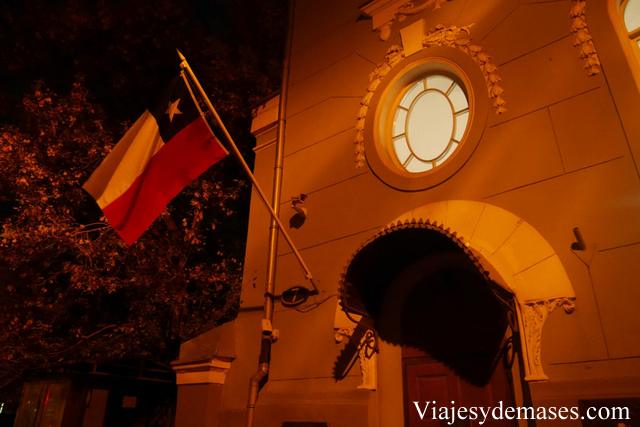 La entrada al consulado de Chile en Moscú.