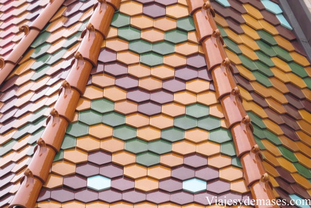 Detalle del techo de la iglesia.