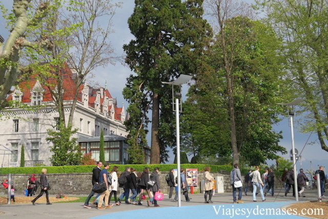 Corriendo hacia el ferry.